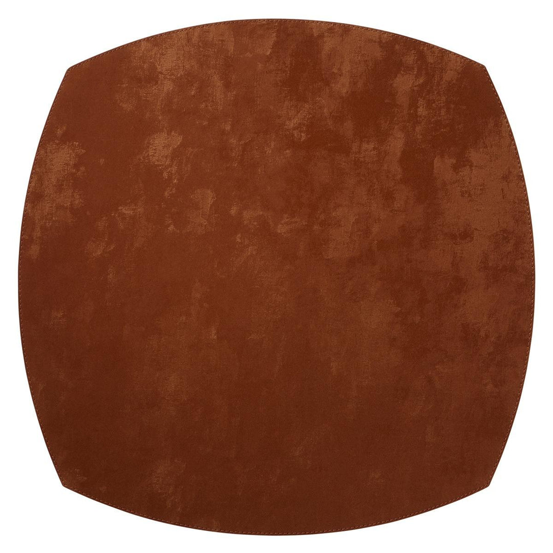 Velvet Collection 16-Inch Elliptical Vinyl Placemats- Set of 4