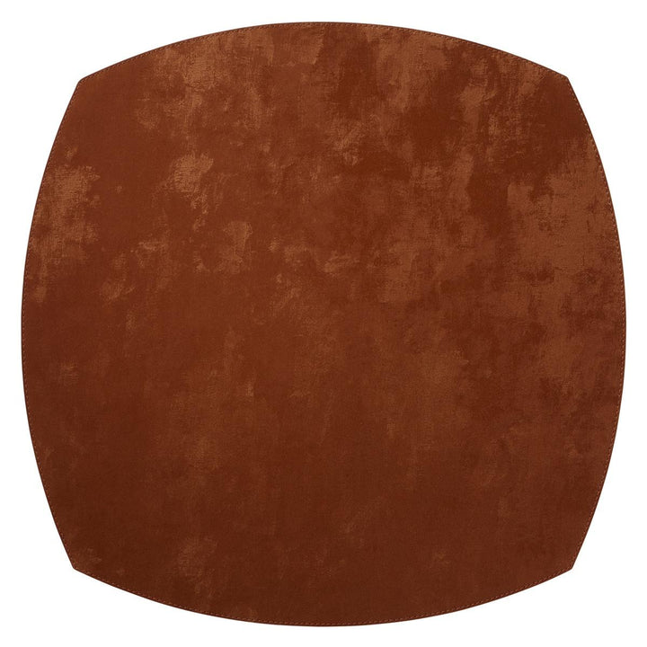 Velvet Collection 16-Inch Elliptical Vinyl Placemats- Set of 4