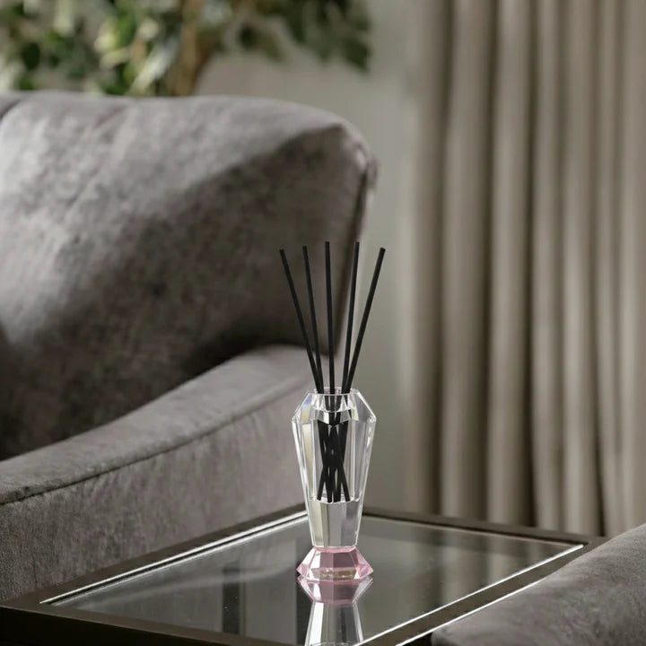 Crystal Reed Diffuser with Pink Base