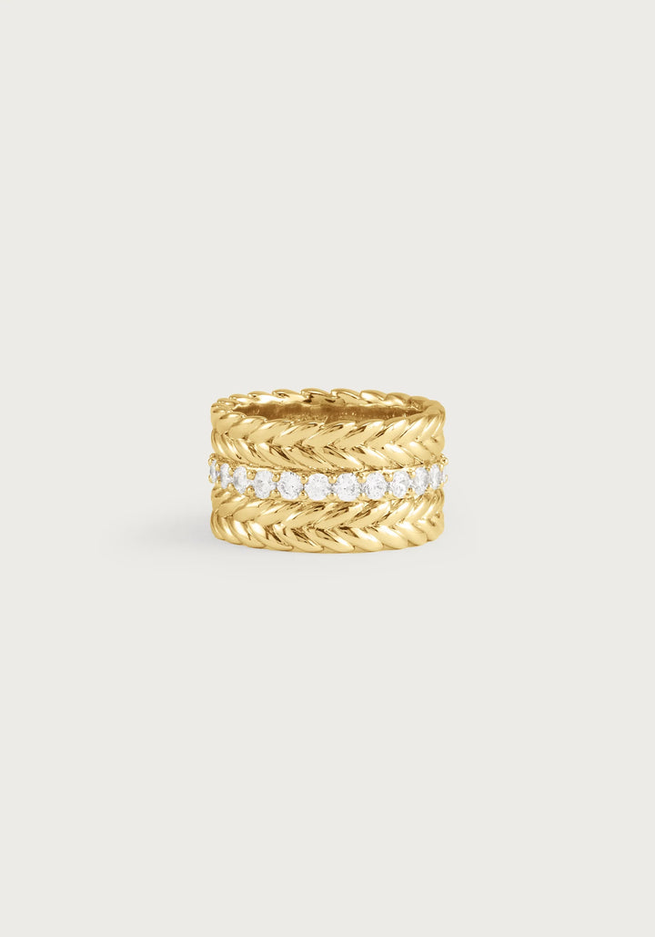Cheval Chain Stack Ring- Gold