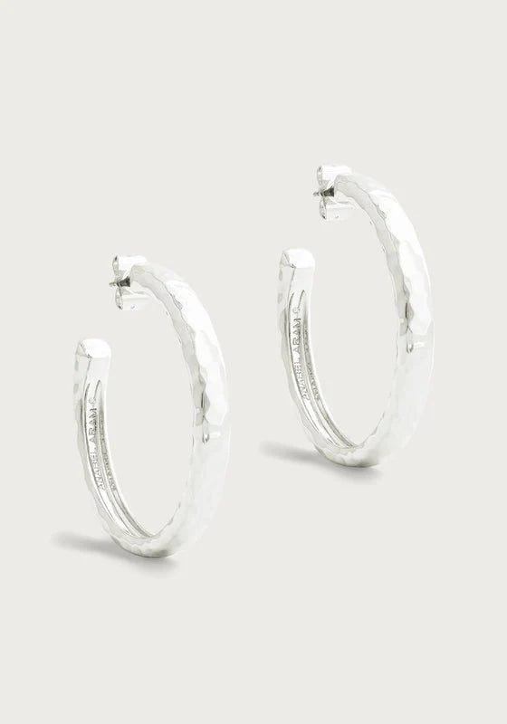 Farrier Medium Hoops - Silver