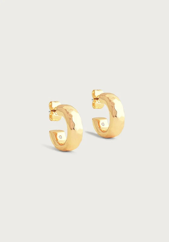 Farrier Huggie Hoop Earrings - Gold