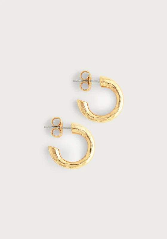 Farrier Huggie Hoop Earrings - Gold
