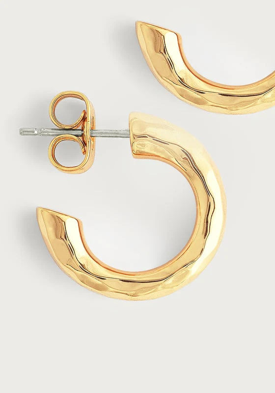 Farrier Huggie Hoop Earrings - Gold