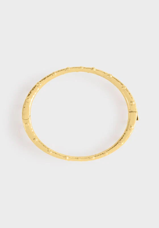 Milos Gold Hinged Bangle