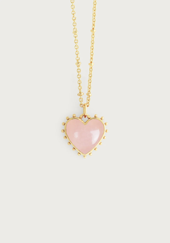 Heart with Stone Pendant Necklace