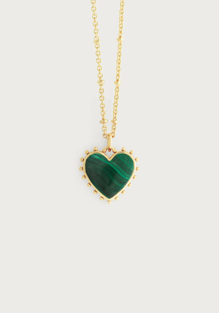 Heart with Stone Pendant Necklace