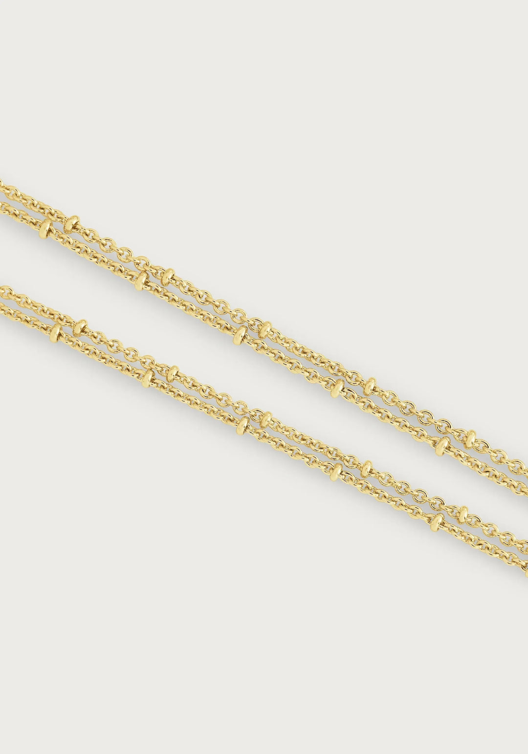 Molten Double Chain Necklace, Gold