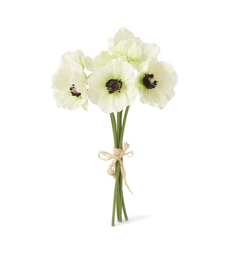 11 Inch Real Touch Mini Poppy Bundle (6 Stems)