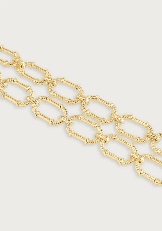 Cheval Braided Chain Necklace- Gold
