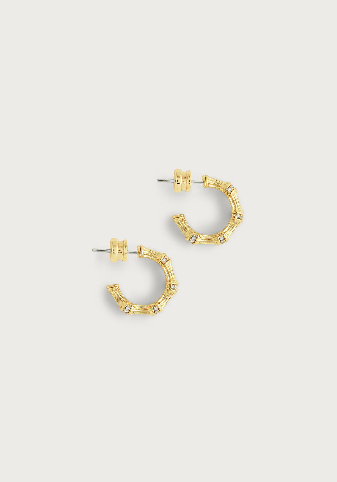 Bamboo Huggie Hoop Earrings