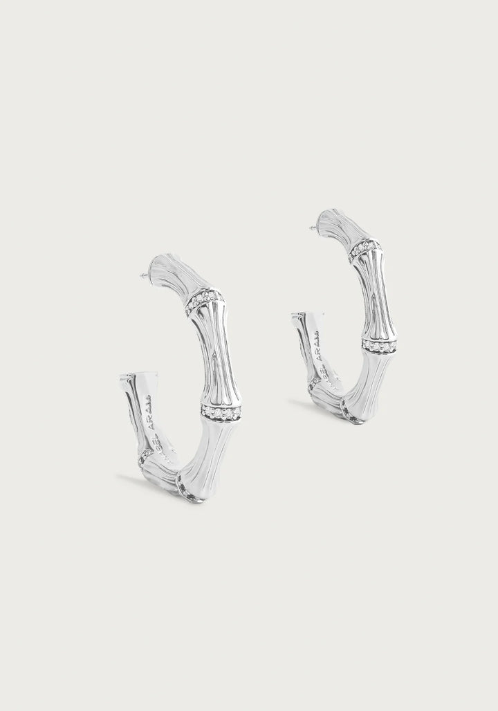 Bamboo Medium Hoop Earrings