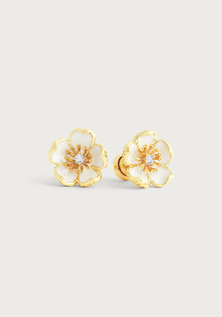 Wildflowers Enameled Stud Earrings