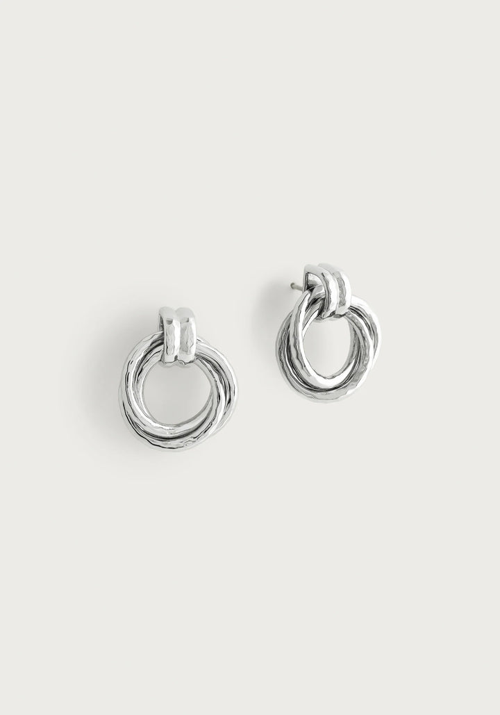 Neptune Triple Ring Earings, Silver