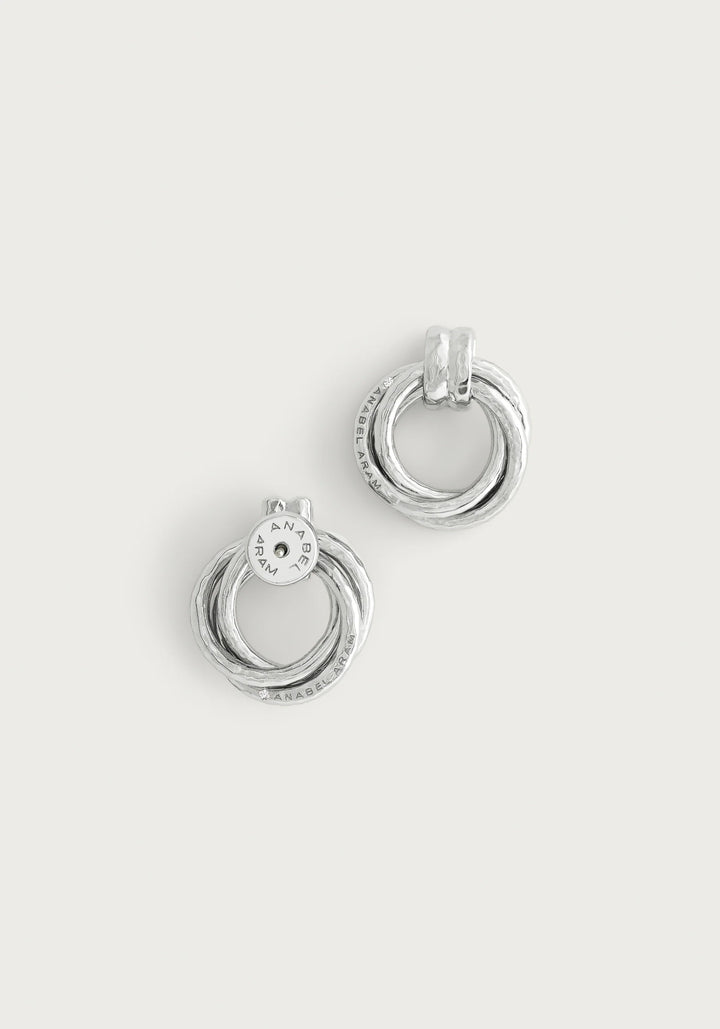 Neptune Triple Ring Earings, Silver