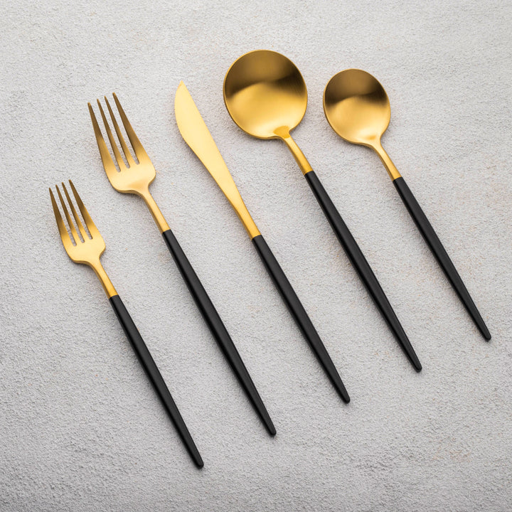 Vikko - Vera, Two Tone 18/10 SS, 20 Pc Flatware Set