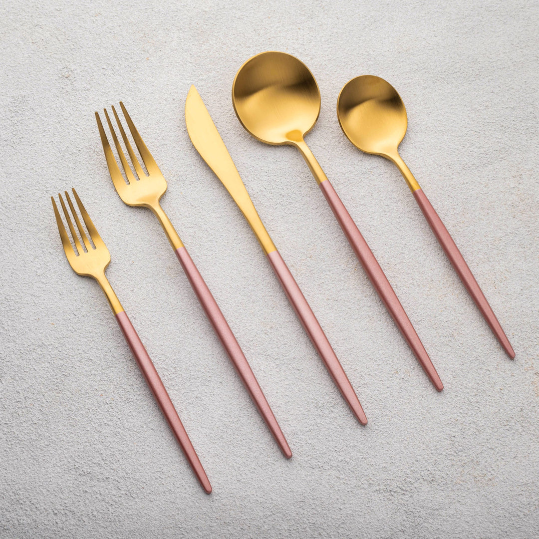 Vikko - Vera, Two Tone 18/10 SS, 20 Pc Flatware Set