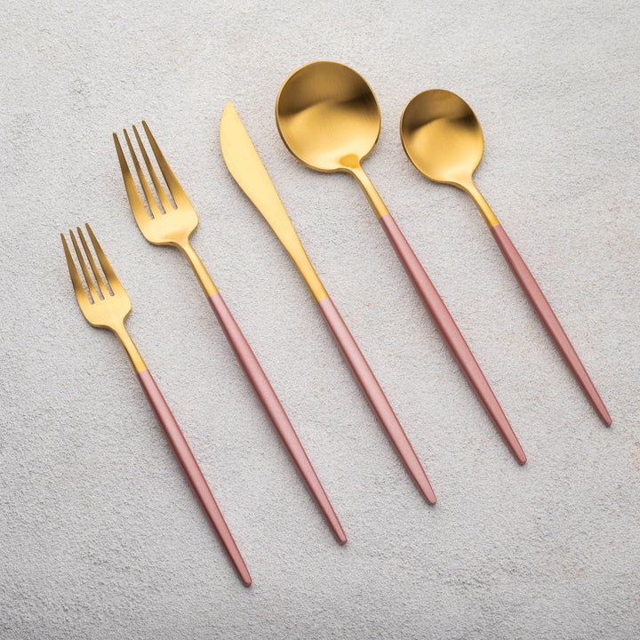 Vikko - Vera, Two Tone 18/10 SS, 20 Pc Flatware Set