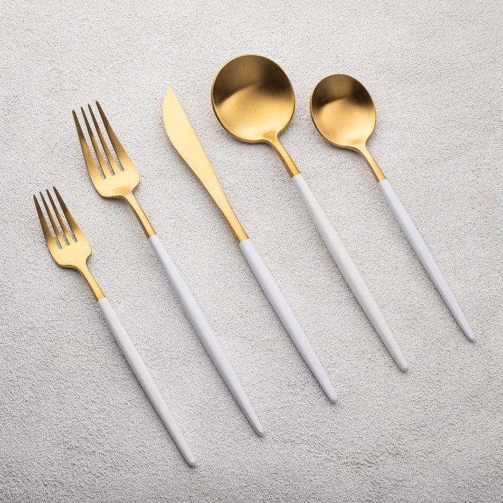 Vikko - Vera, Two Tone 18/10 SS, 20 Pc Flatware Set