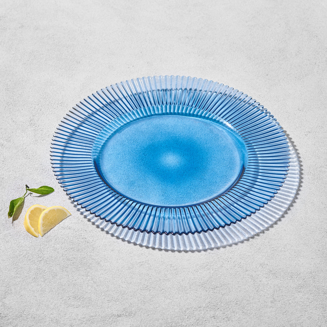 Vikko - Forest, Ribbed Glass Charger, 13"