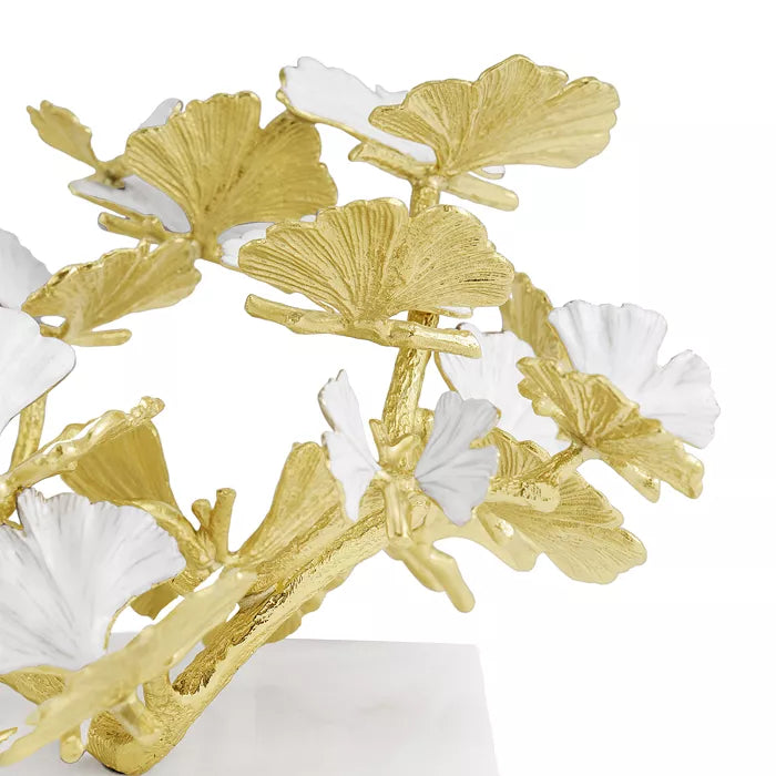 Butterfly Ginkgo Golden Decorative Object