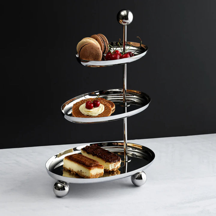Ellipse 3 Tiered Serving Stand