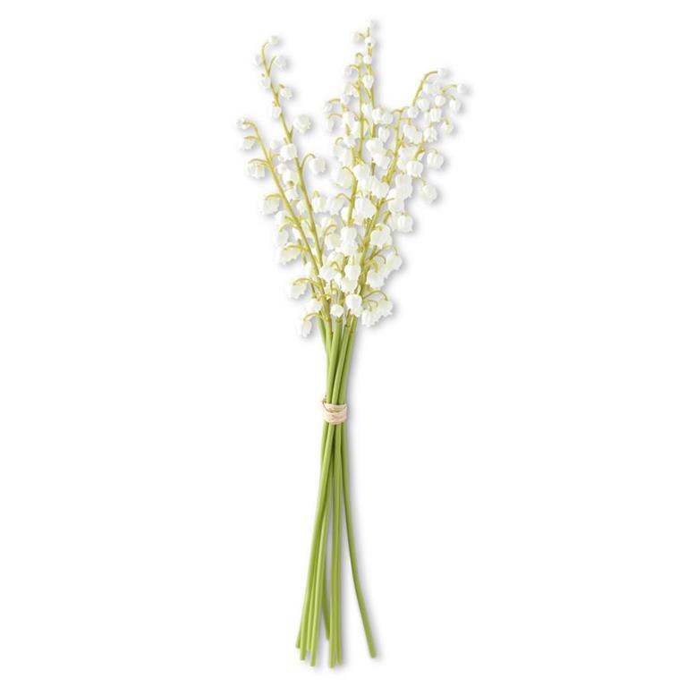 17 Inch Real Touch Lily of The Valley Bundle (9 Stems)