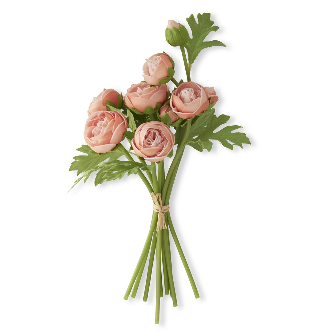 15 Inch Real Touch Ranunculus Bundle (10 Stems)
