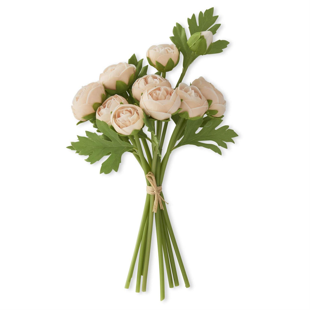15 Inch Real Touch Ranunculus Bundle (10 Stems)