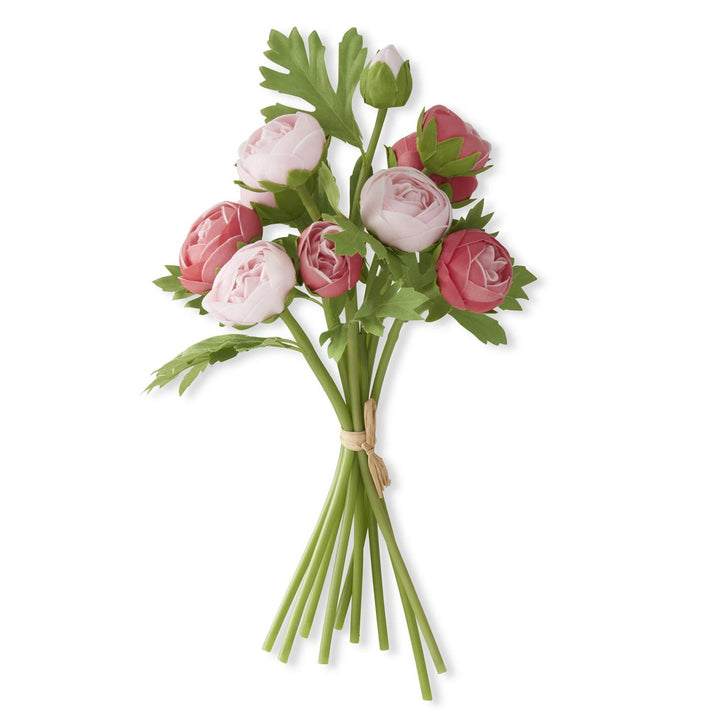 15 Inch Real Touch Ranunculus Bundle (10 Stems)