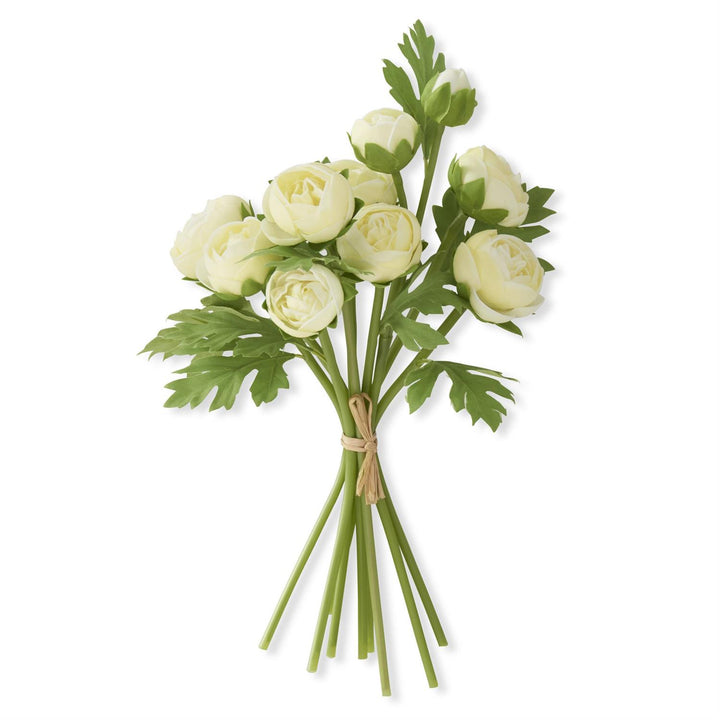 15 Inch Real Touch Ranunculus Bundle (10 Stems)
