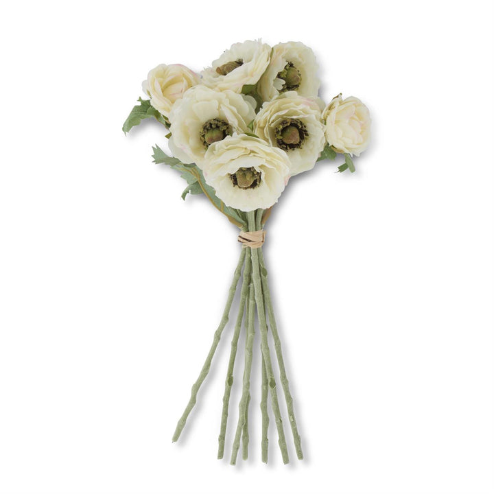 12 Inch Ranunculus Bundle w/Flocked Stem (7 Stems)