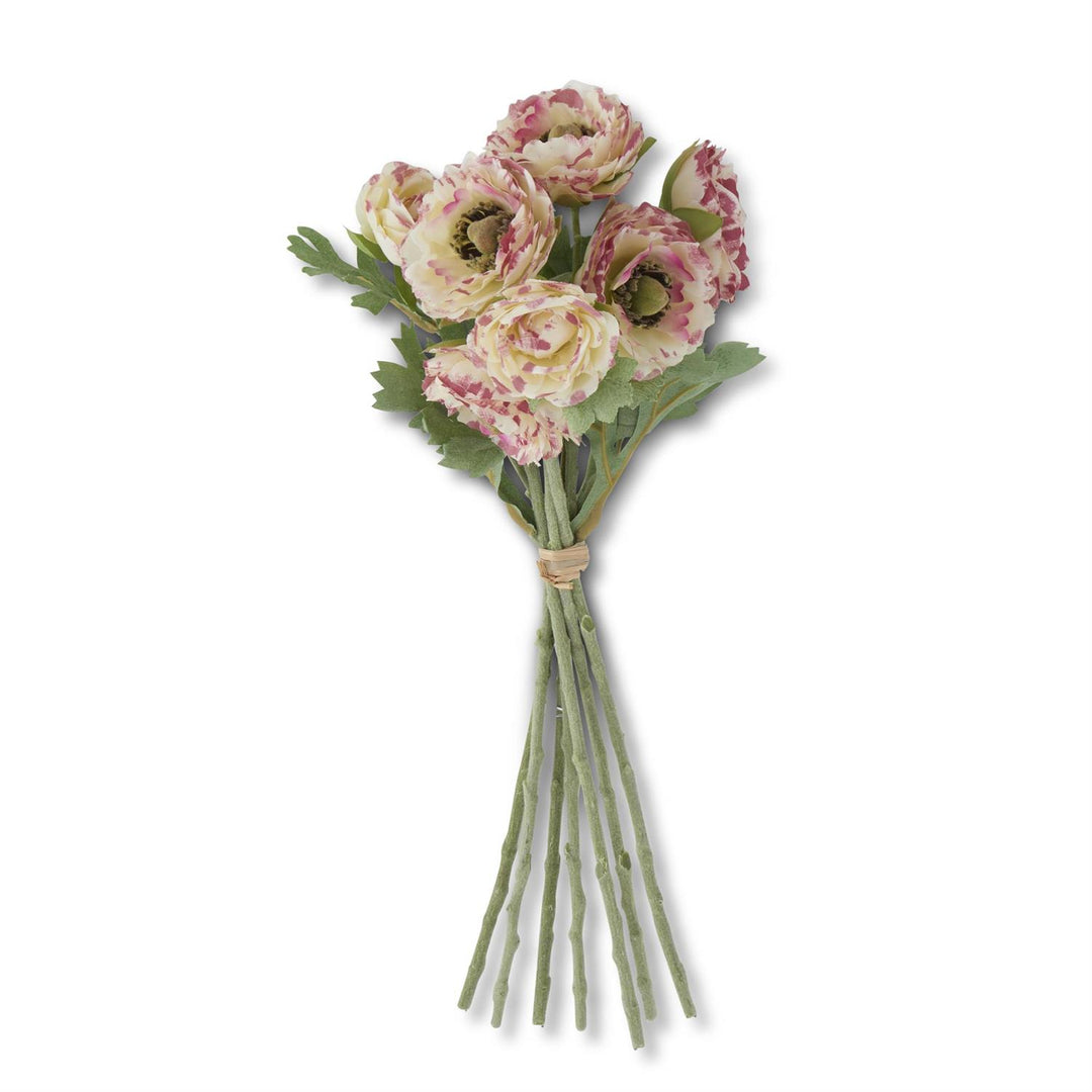 12 Inch Ranunculus Bundle w/Flocked Stem (7 Stems)