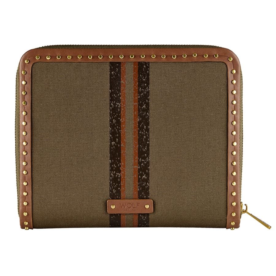 Ida Travel Zip Jewelry Portfolio Khaki