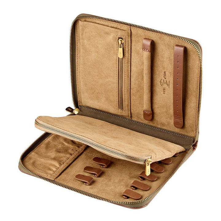 Ida Travel Zip Jewelry Portfolio Khaki