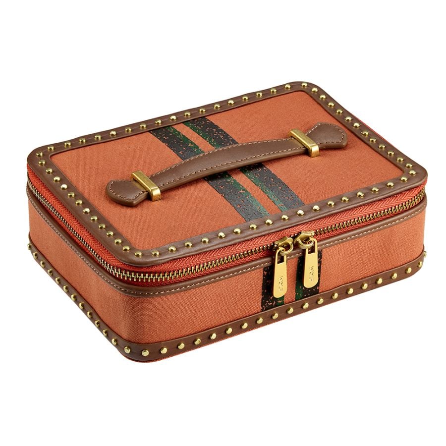 Ida Travel Zip Jewelry Case orange