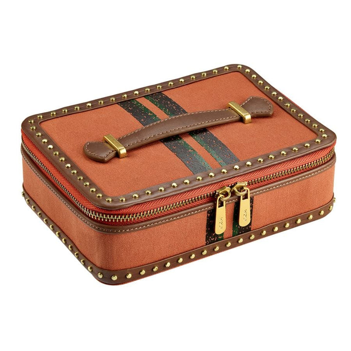 Ida Travel Zip Jewelry Case orange