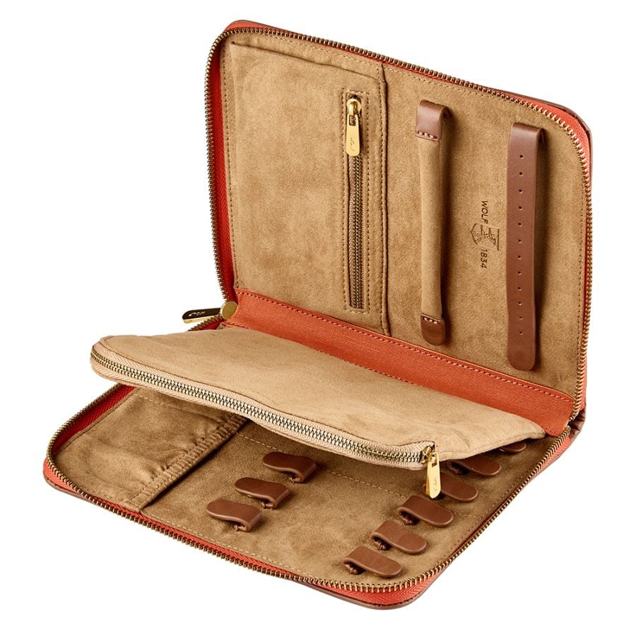 Ida Travel Zip Jewelry Portfolio orange