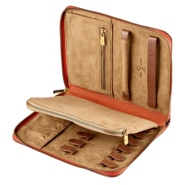 Ida Travel Zip Jewelry Portfolio orange