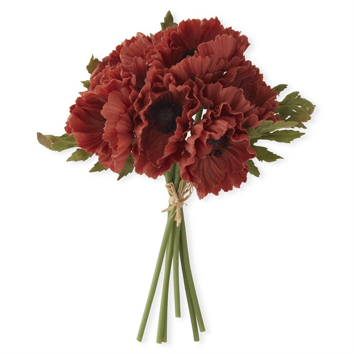 12.5 Inch Real Touch Poppy Bundle (6 Stems)