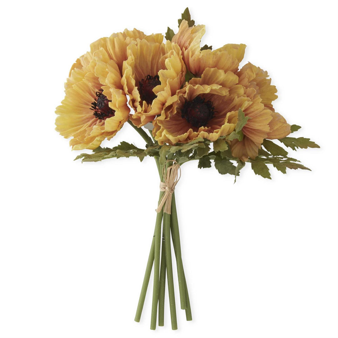 12.5 Inch Real Touch Poppy Bundle (6 Stems)