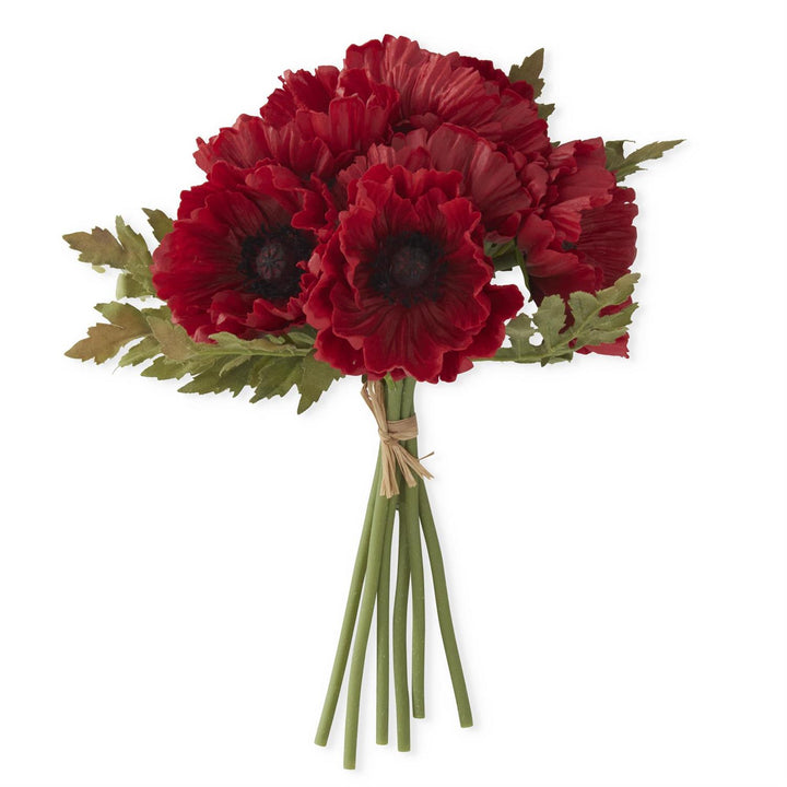 12.5 Inch Real Touch Poppy Bundle (6 Stems)