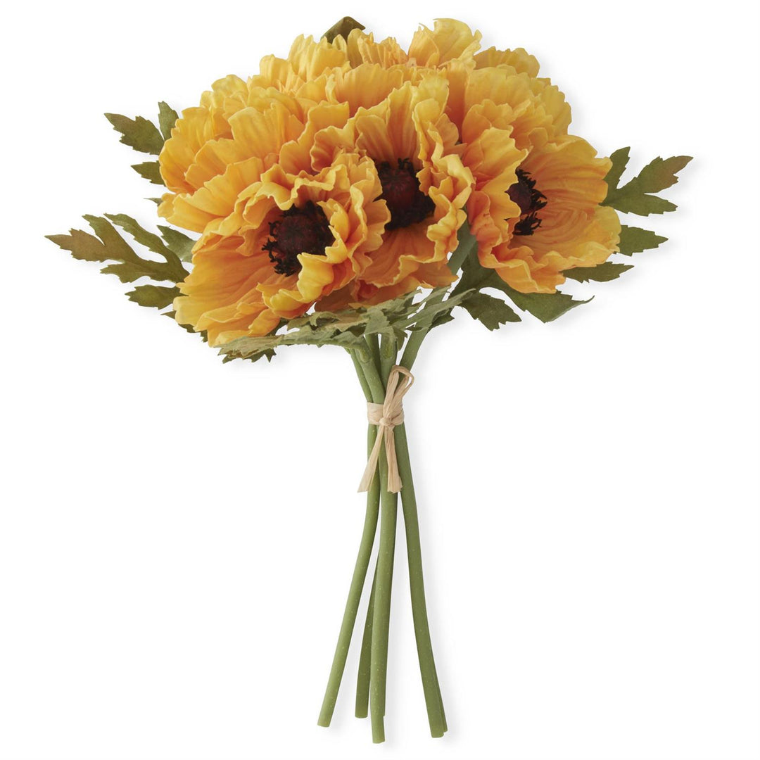 12.5 Inch Real Touch Poppy Bundle (6 Stems)