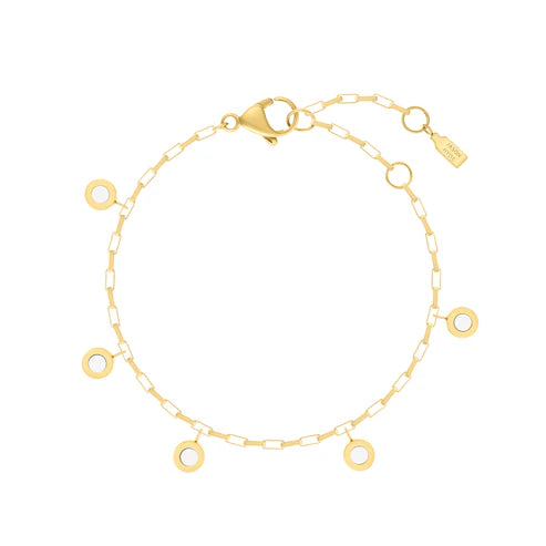 New Wave Hanging 5 Chips White Bracelet