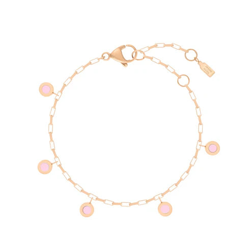 New Wave Hanging 5 Chips Light Pink Bracelet