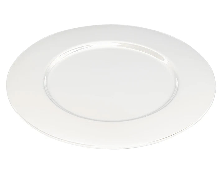 Opaque White Charger, 12.5"D, Set of 6