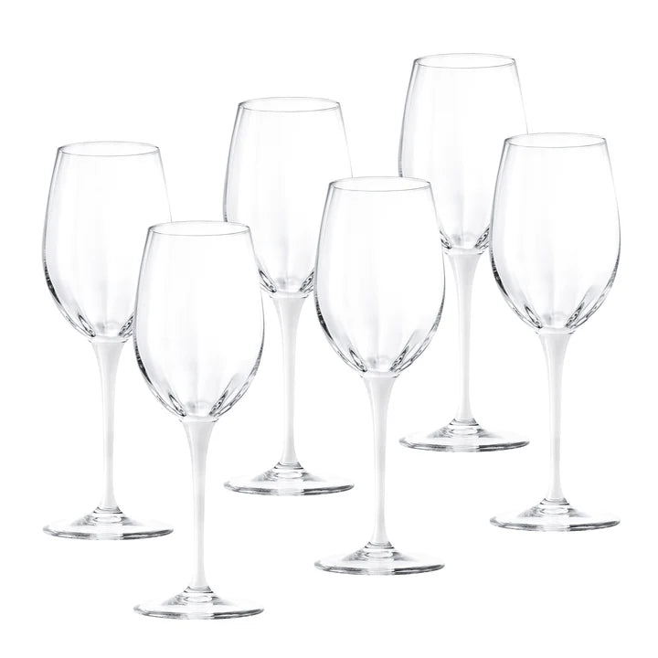 Spectrum White Wine with white Stem, 14 oz. Set of 6