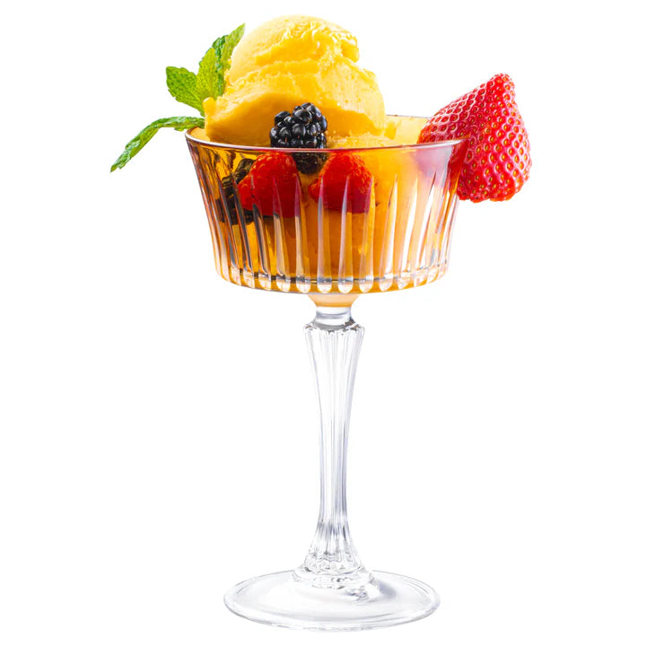 Onyx Champagne Coupe, Amber, 8.75 oz. Set of 6