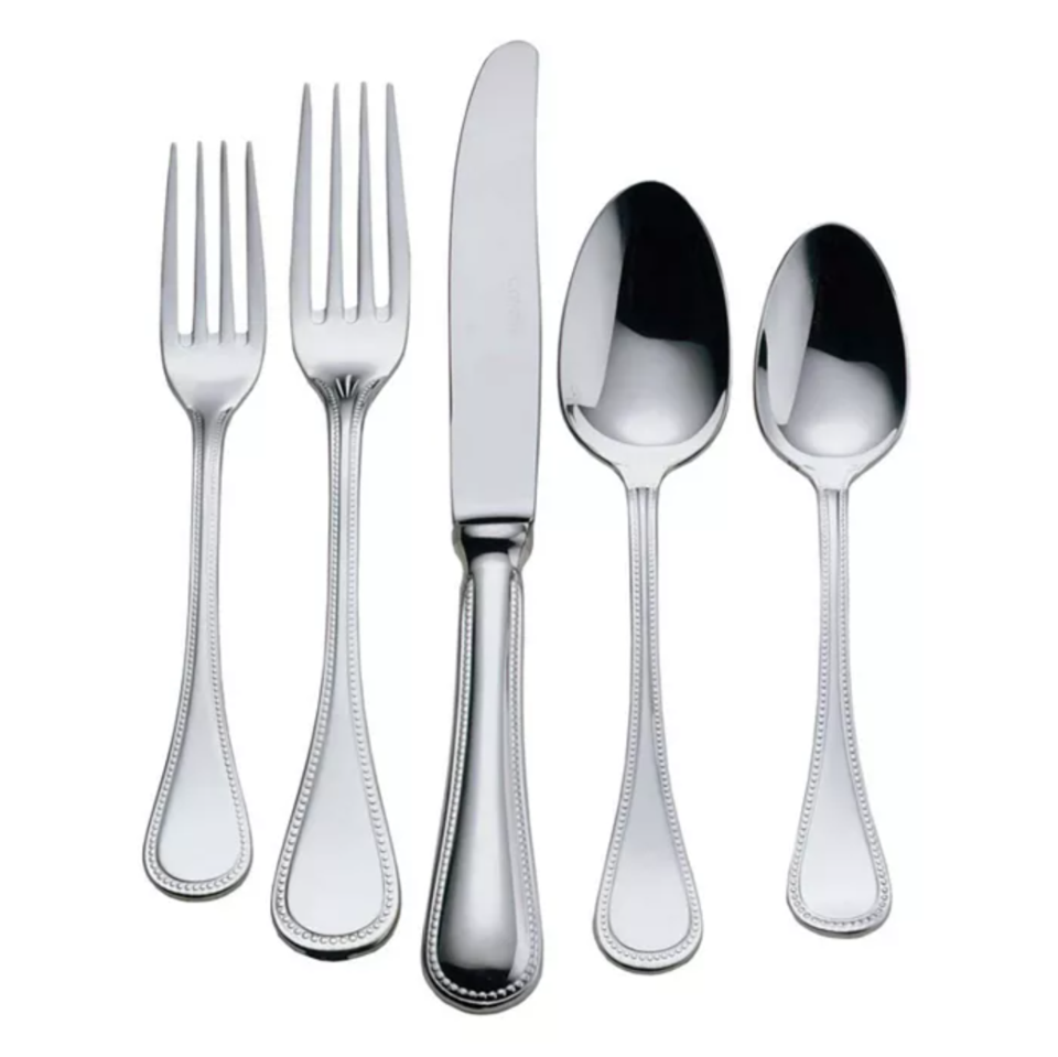Le Perle Stainless Steel Flatware 5pc Place Setting by Couzon