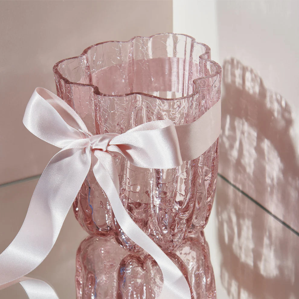 Crackle Vase Pink Small